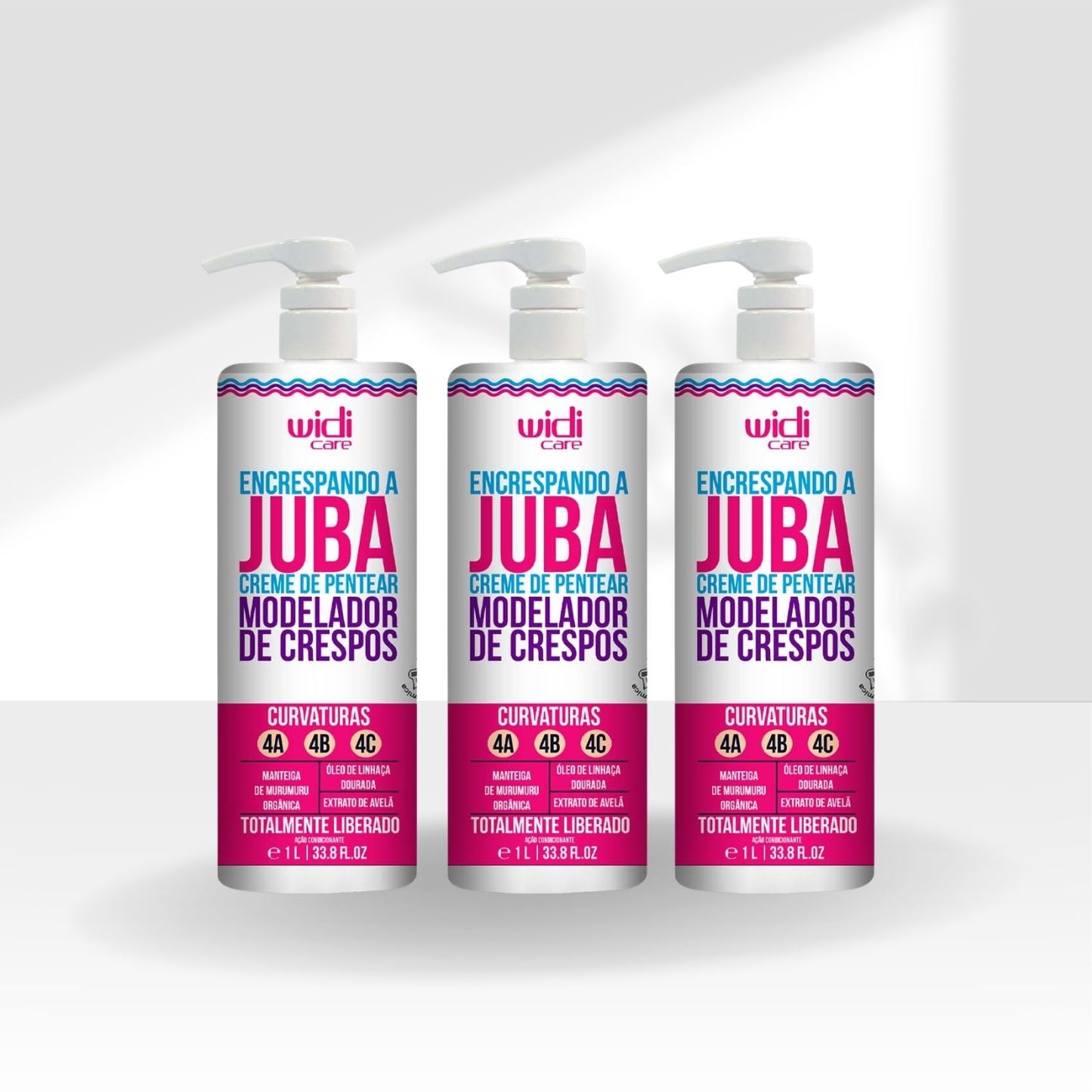 Kit Widi Care Encrespando a Juba 3 Creme de Pentear 500 ml