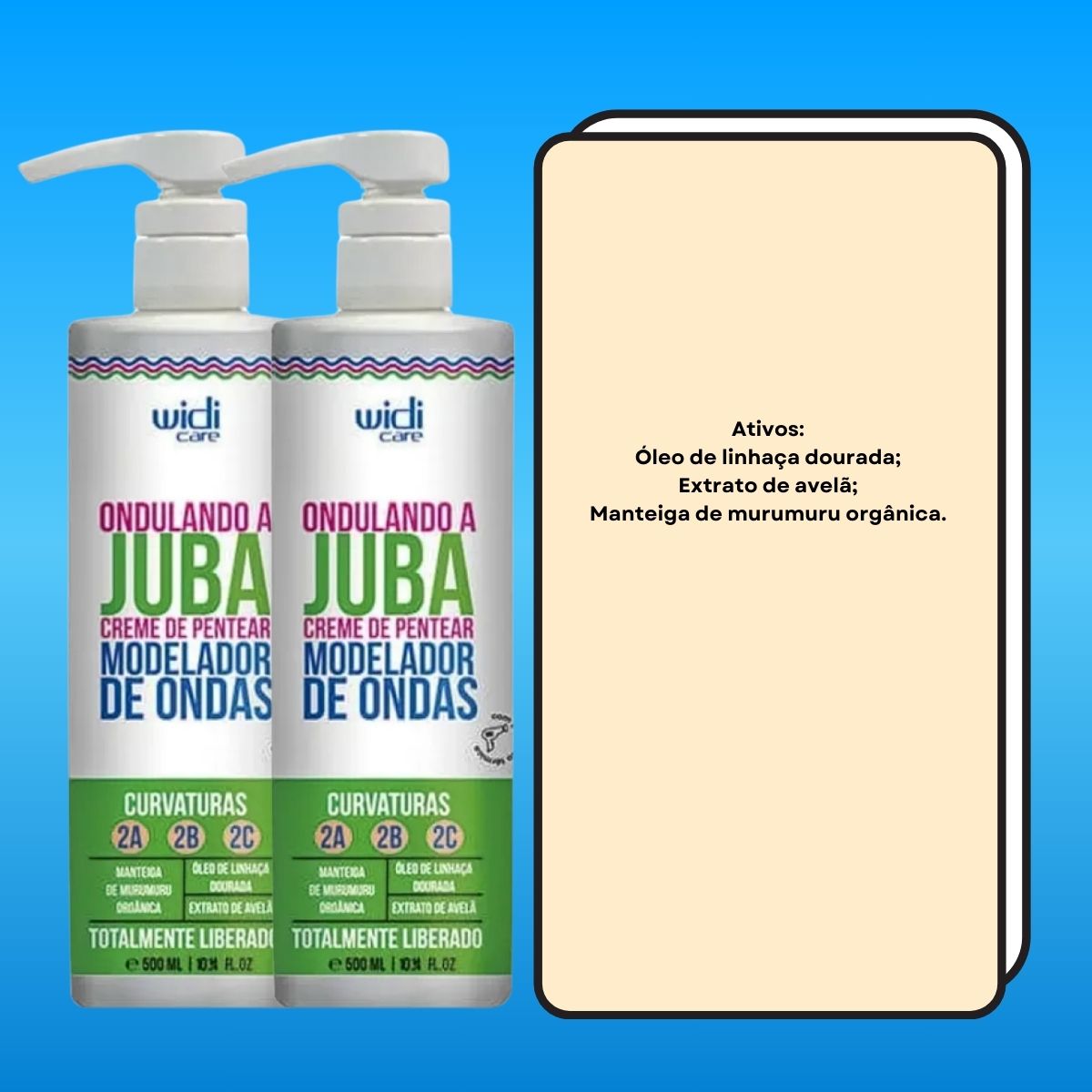 Kit Widi Care Ondulando a Juba 2 Creme de Pentear 500 ml