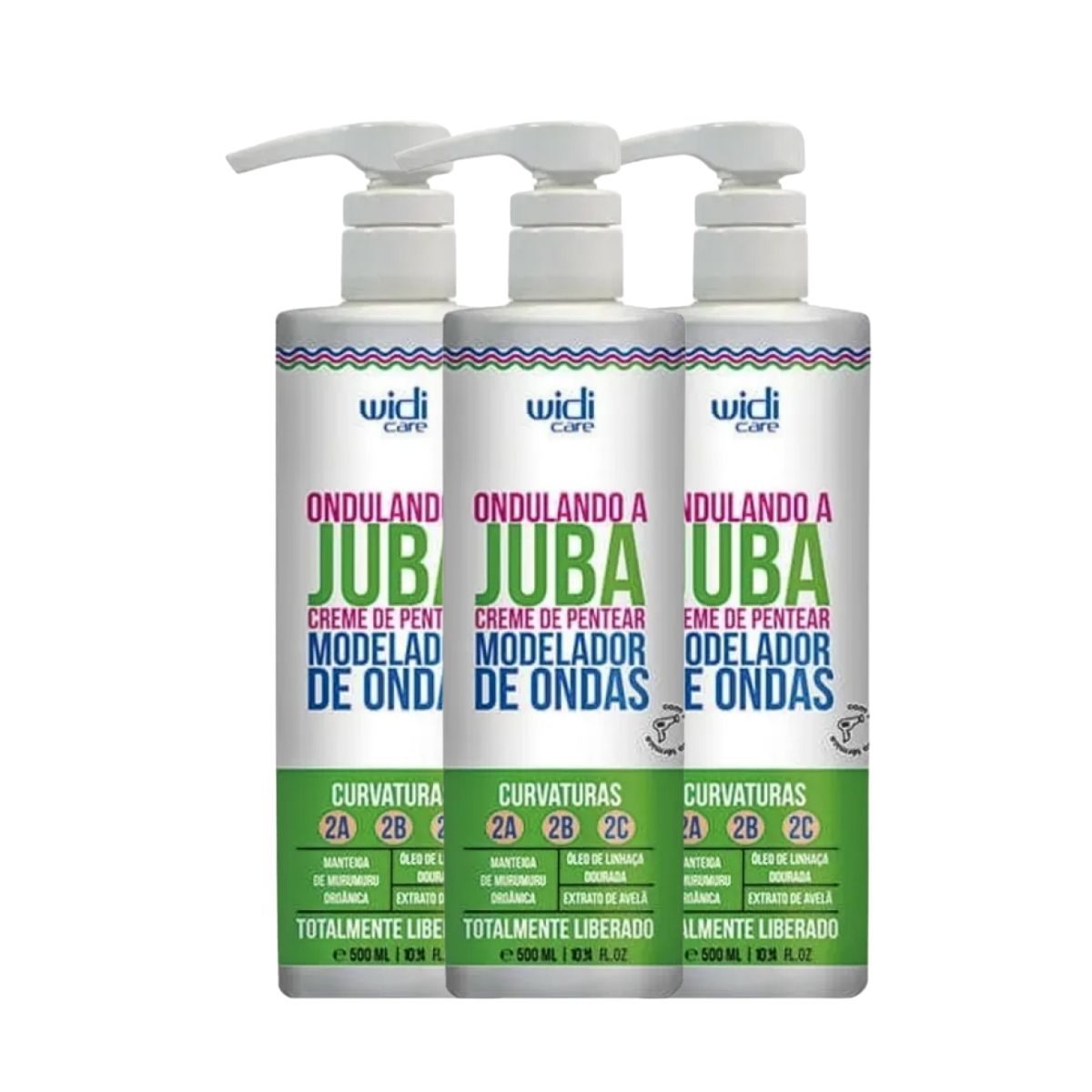 Kit Widi Care Ondulando a Juba 3 Creme de Pentear 500 ml