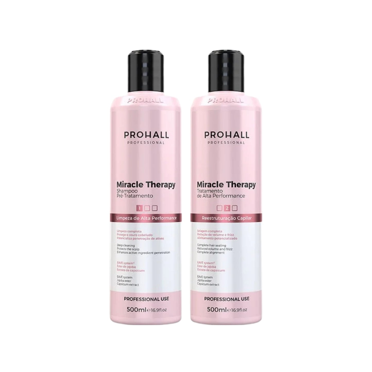 kit Prohall Miracle Therapy Shampoo e Condicionante 500 ml