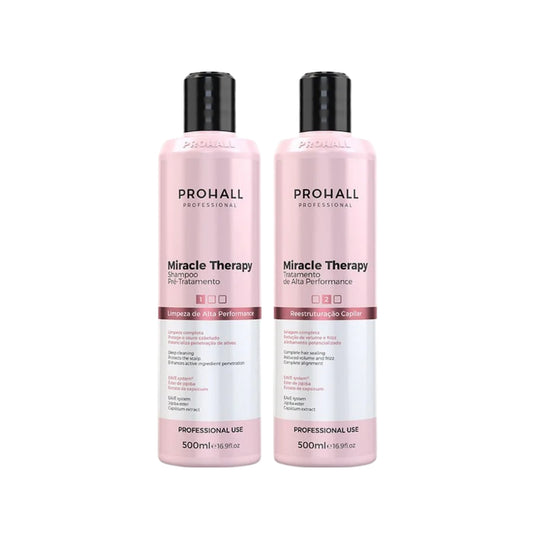 kit Prohall Miracle Therapy Shampoo e Condicionante 500 ml