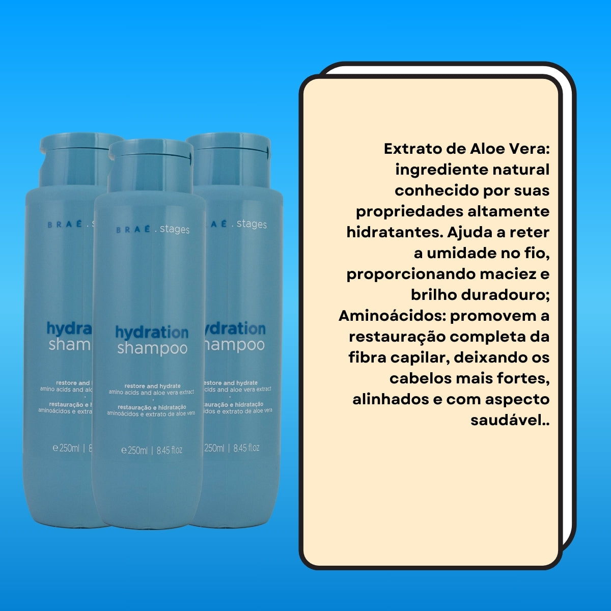 Kit Braé Stages Hydration 3 Shampoo 250 ml
