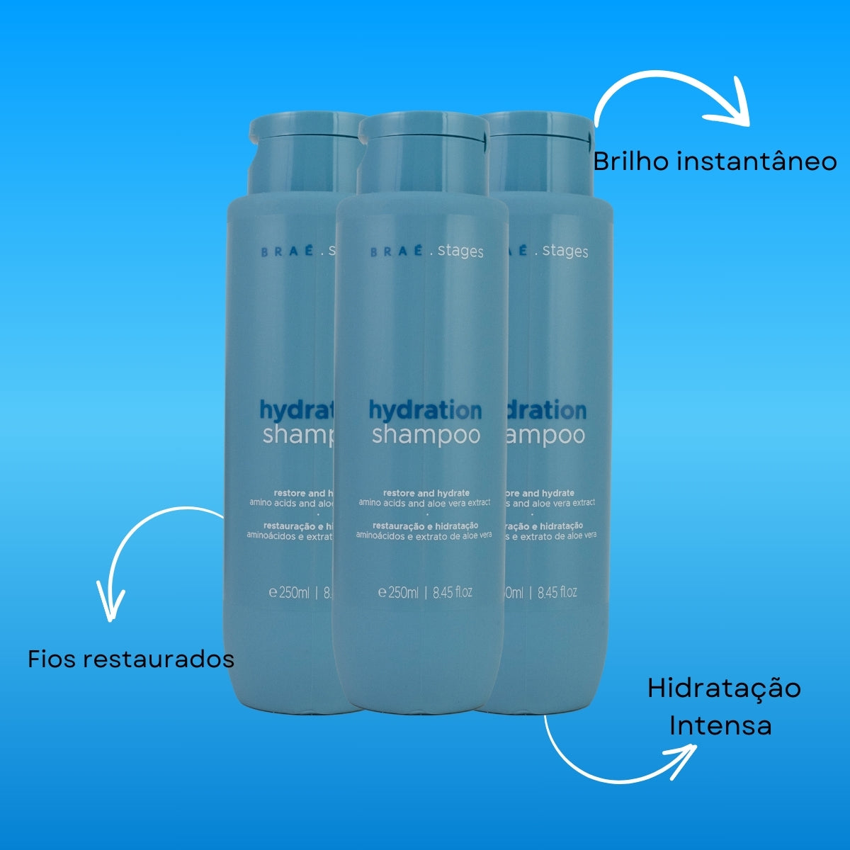 Kit Braé Stages Hydration 3 Shampoo 250 ml