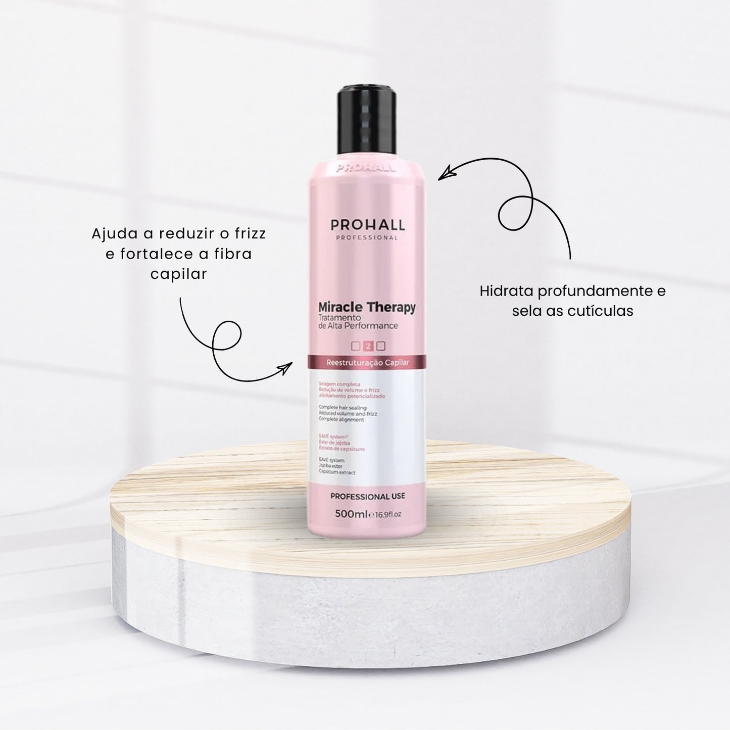 kit Prohall Miracle Therapy Shampoo e Condicionante 500 ml