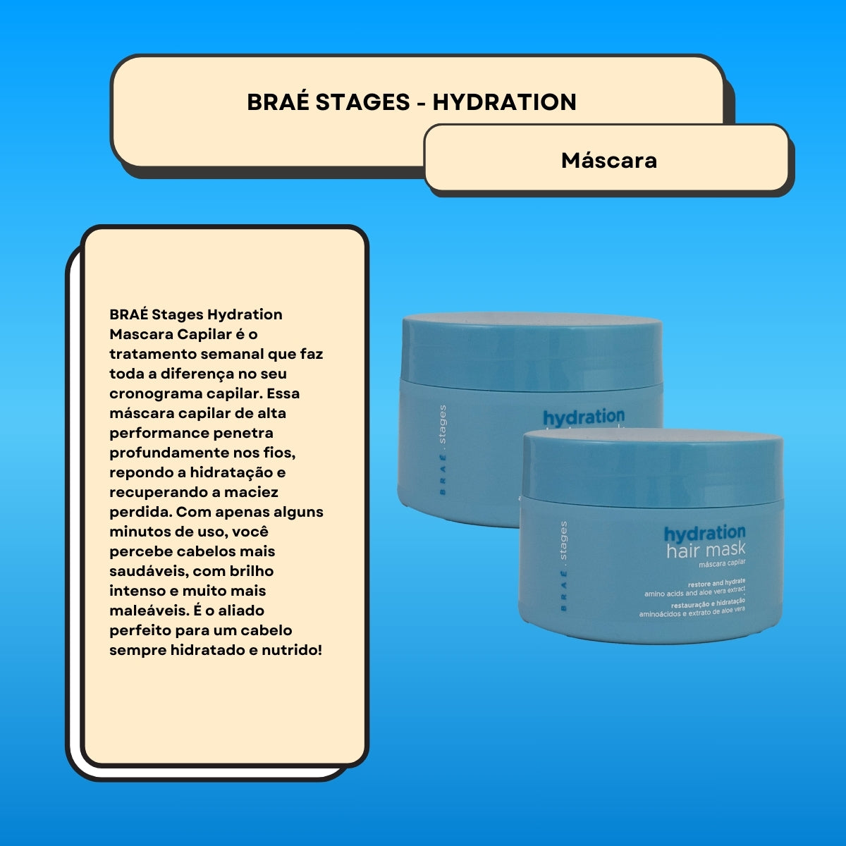 Kit Braé Stages Hydration 2 Máscara 200 g