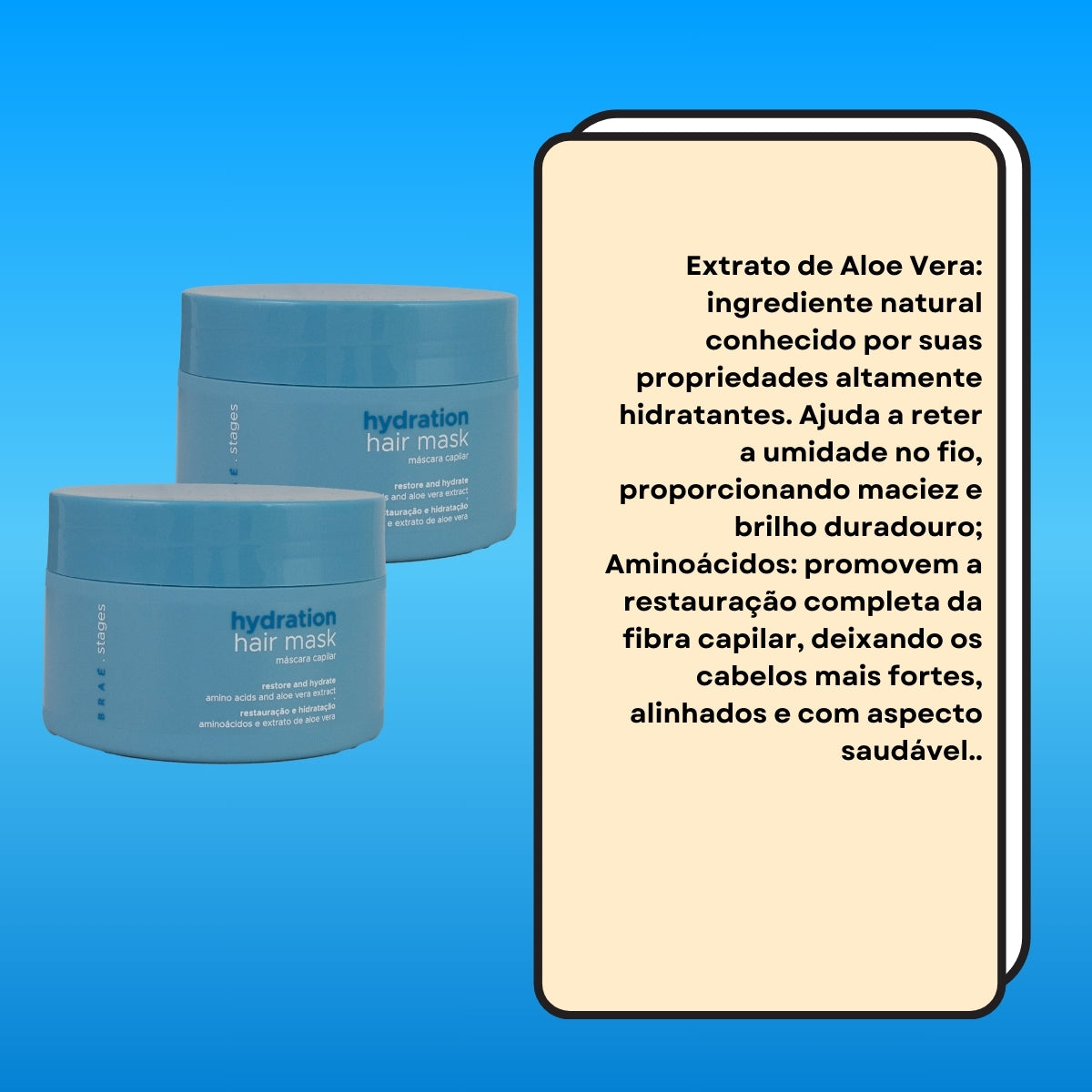 Kit Braé Stages Hydration 2 Máscara 200 g