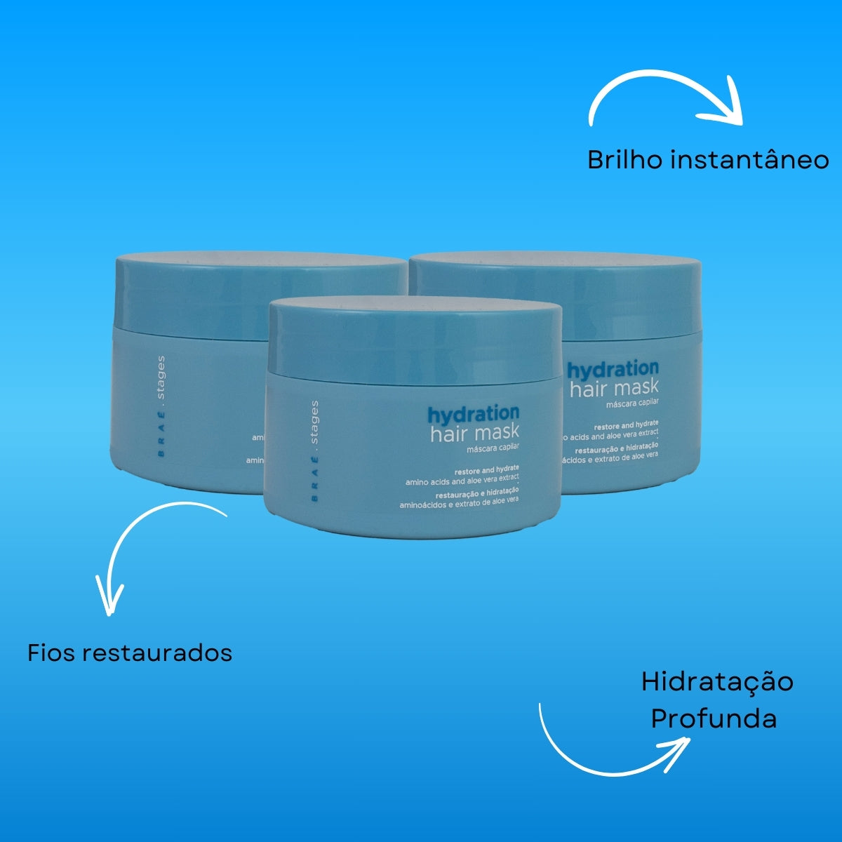 Kit Braé Stages Hydration 3 Máscara 200 g