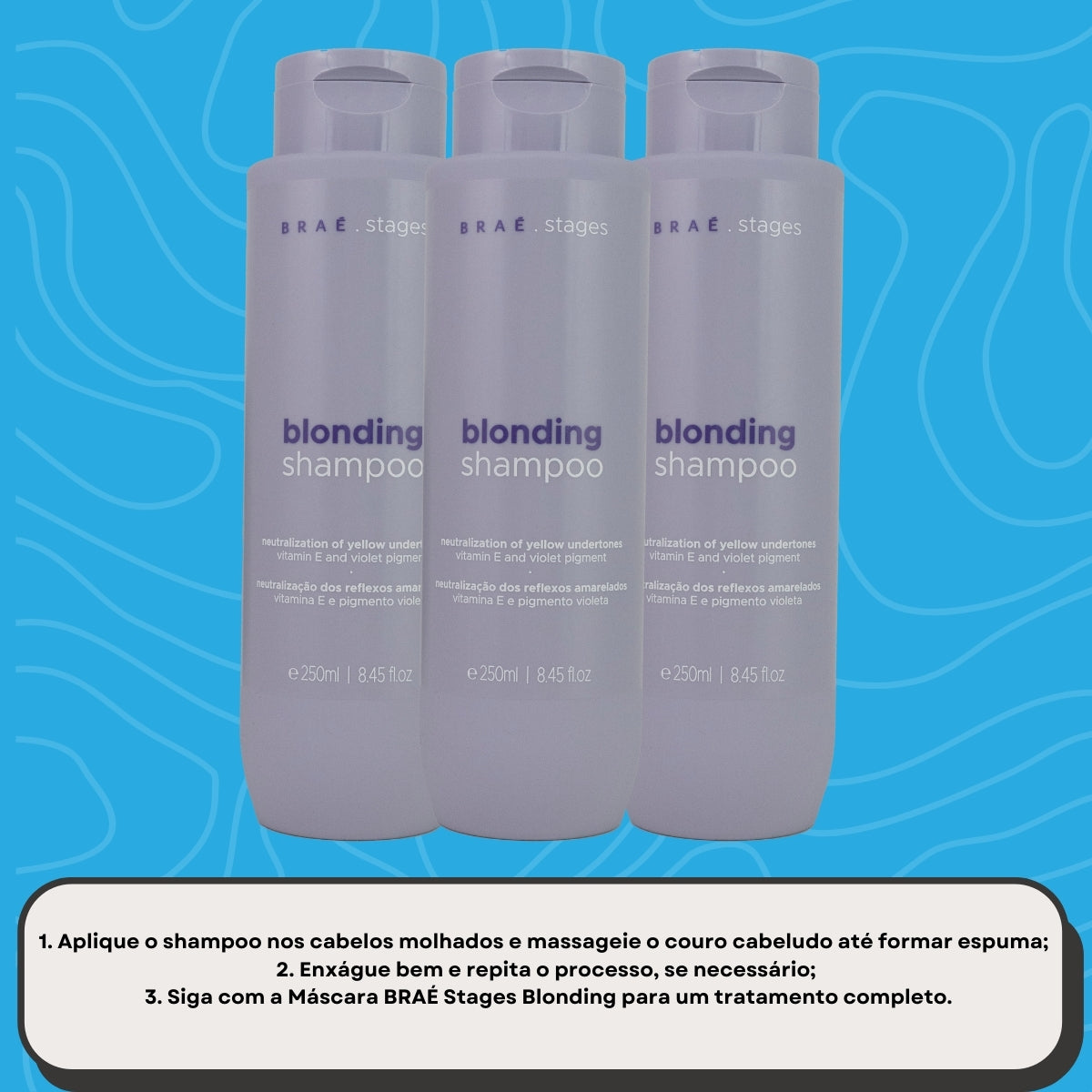 Kit Braé Stages Blonding 3 Shampoo 250 ml