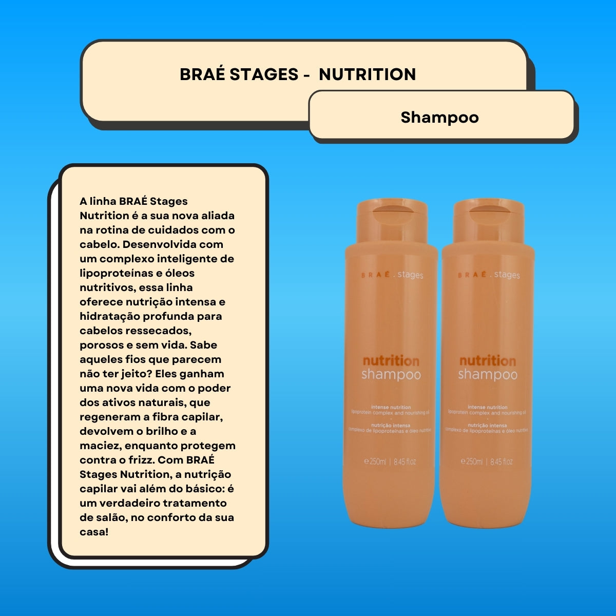 Kit Braé Stages Nutrition 2 Shampoo 250 ml