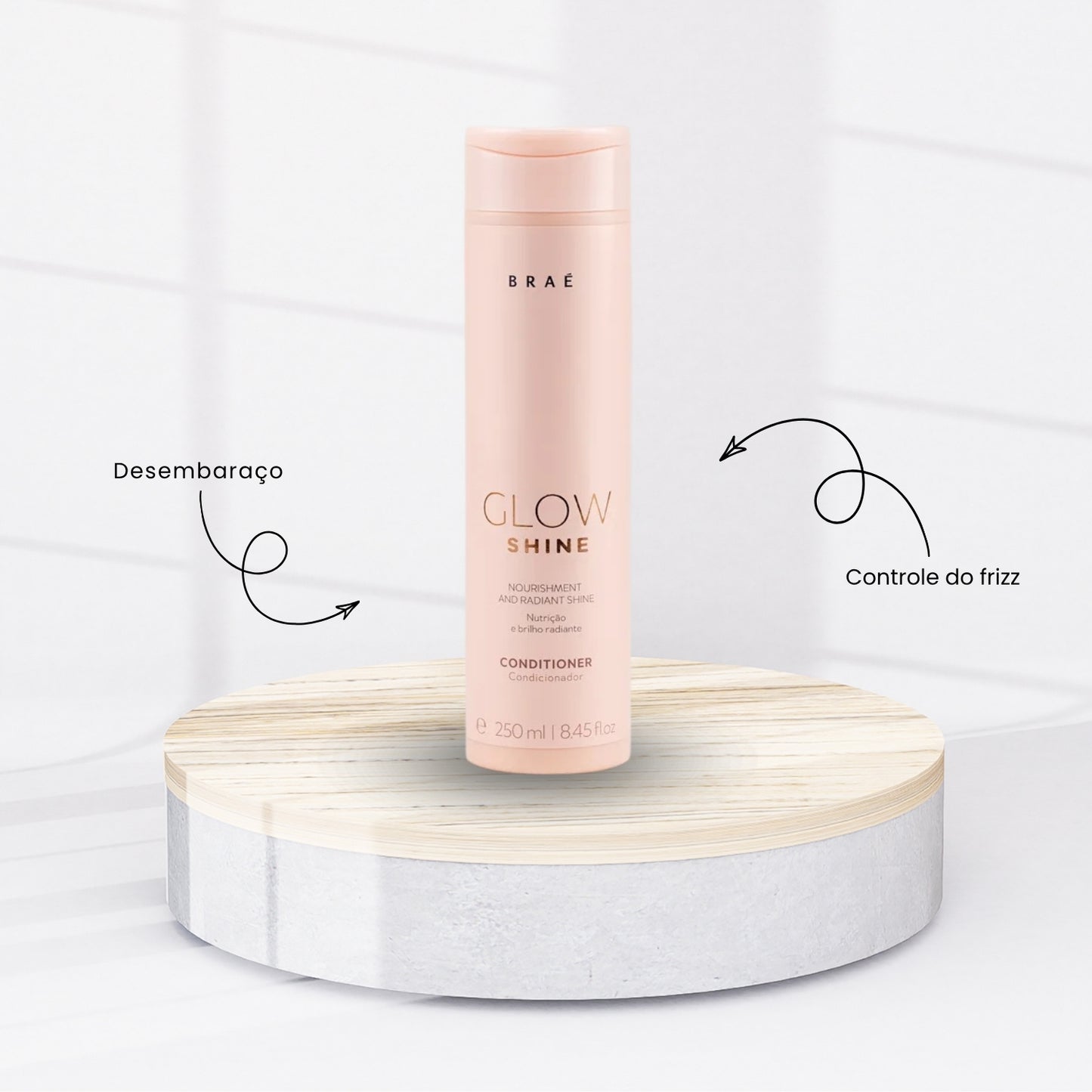 Kit Braé Glow Shine Nutrição e Brilho 2 Condicionador 250 ml