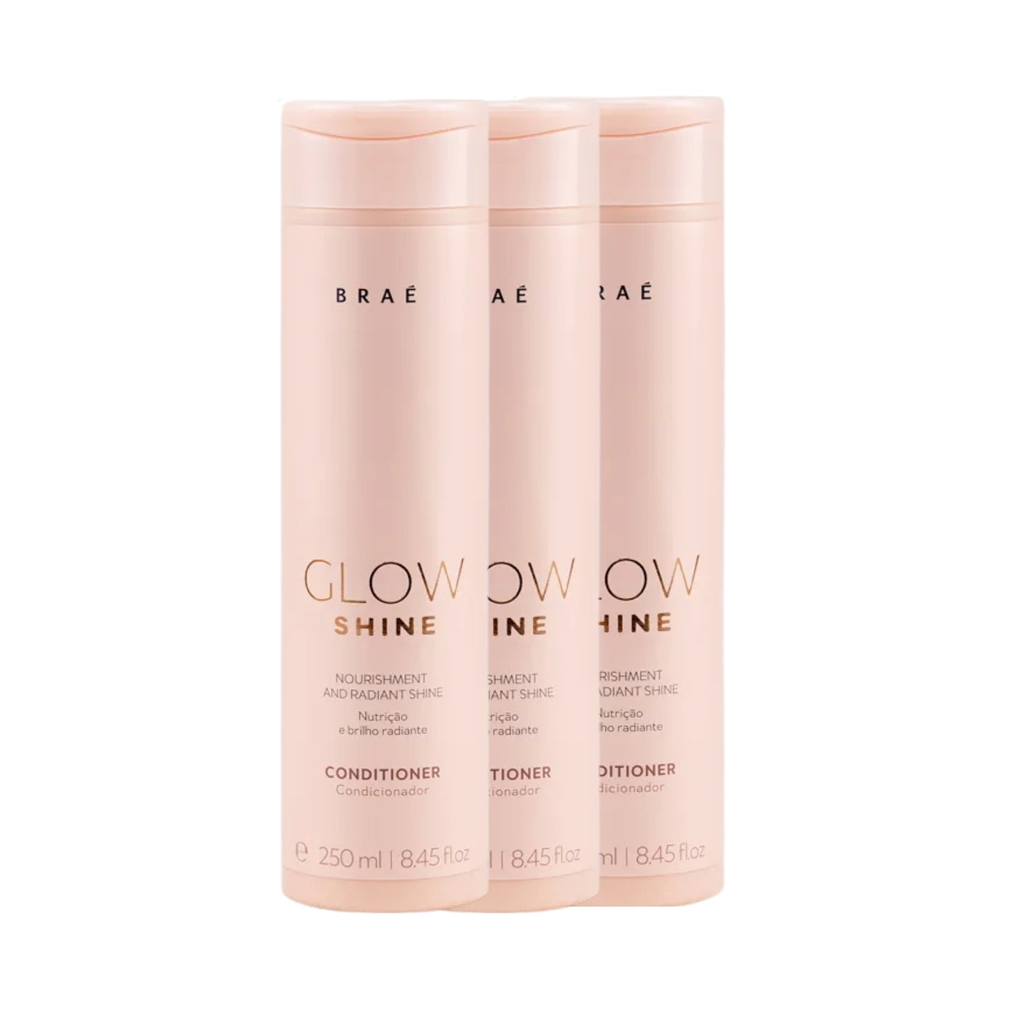 Kit Braé Glow Shine Nutrição e Brilho 3 Condicionador 250 ml