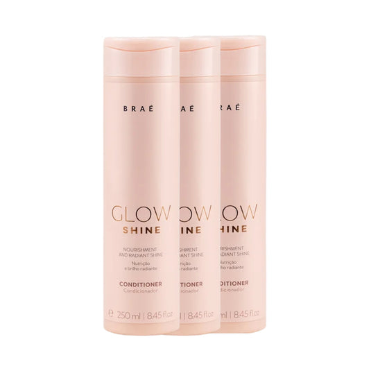 Kit Braé Glow Shine Nutrição e Brilho 3 Condicionador 250 ml