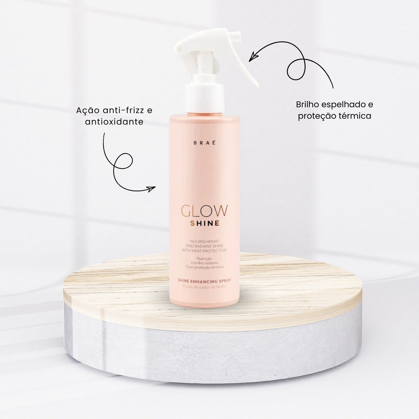 Kit Braé Glow Shine Nutrição e Brilho 2 Fluído 200 ml