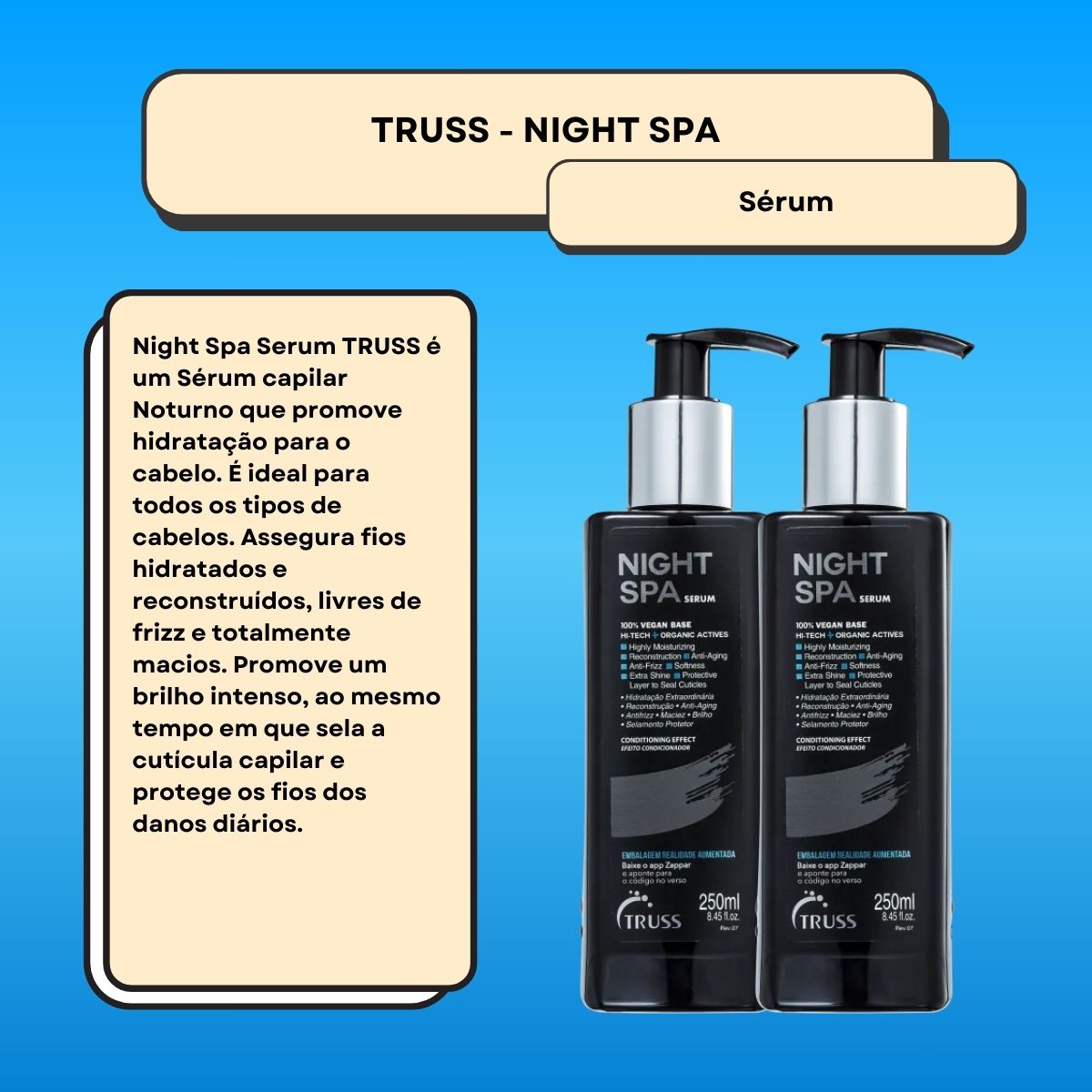 Kit Truss Night Spa 2 Sérum de Tratamento Noturno 250 ml