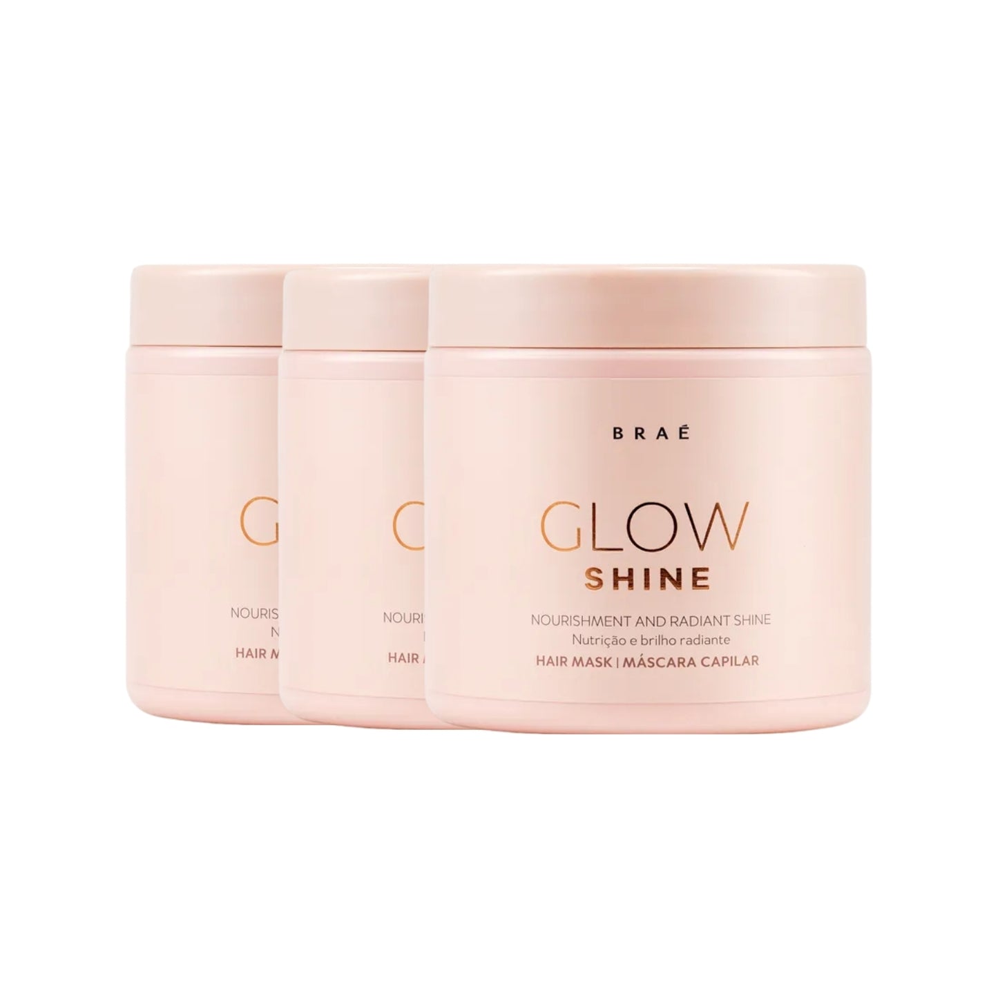 Kit Braé Glow Shine Nutrição e Brilho 3 Máscara 500 g
