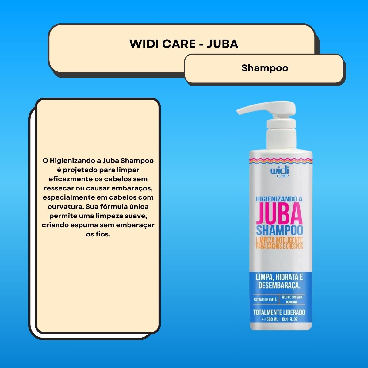 Shampoo Widi Care Higienizando A Juba 500 ml