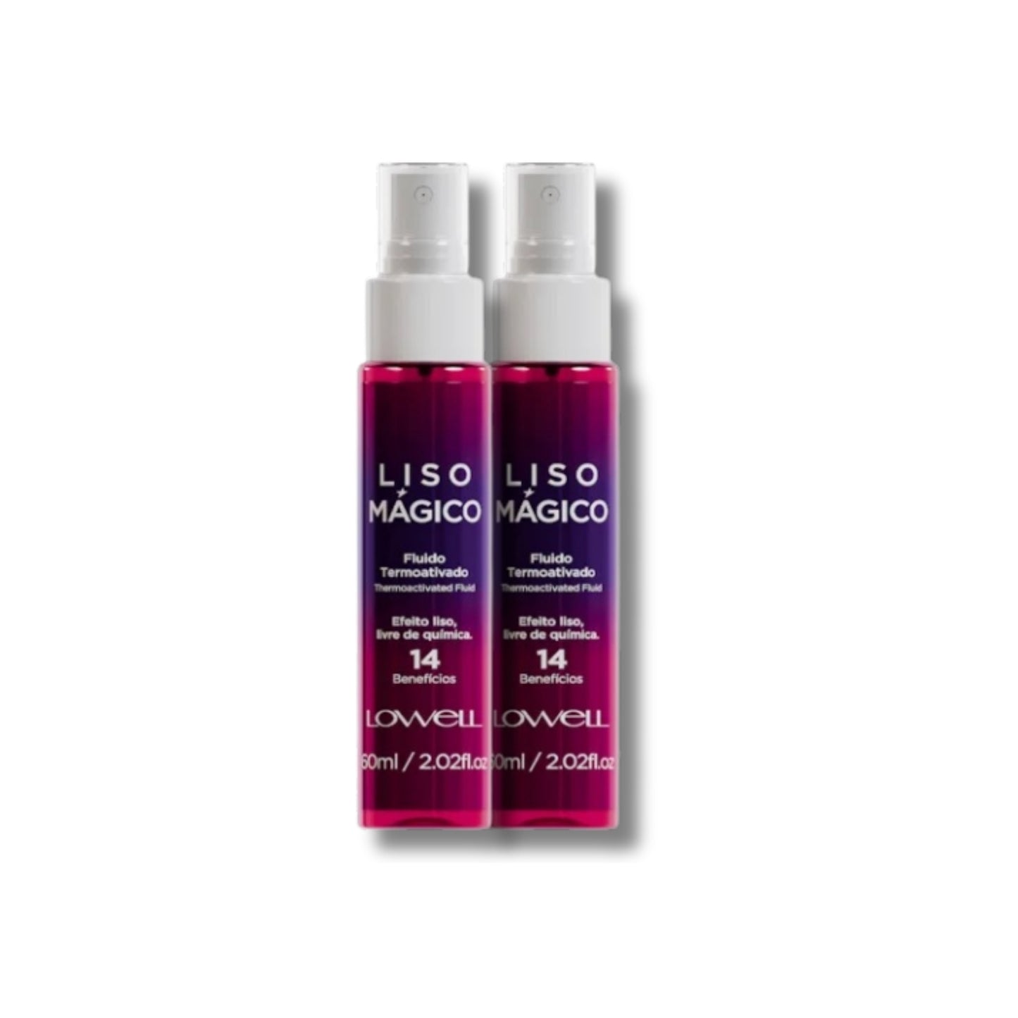 Kit Lowell Liso Magico 2 Efeito Fluido Termoativado 60 ml