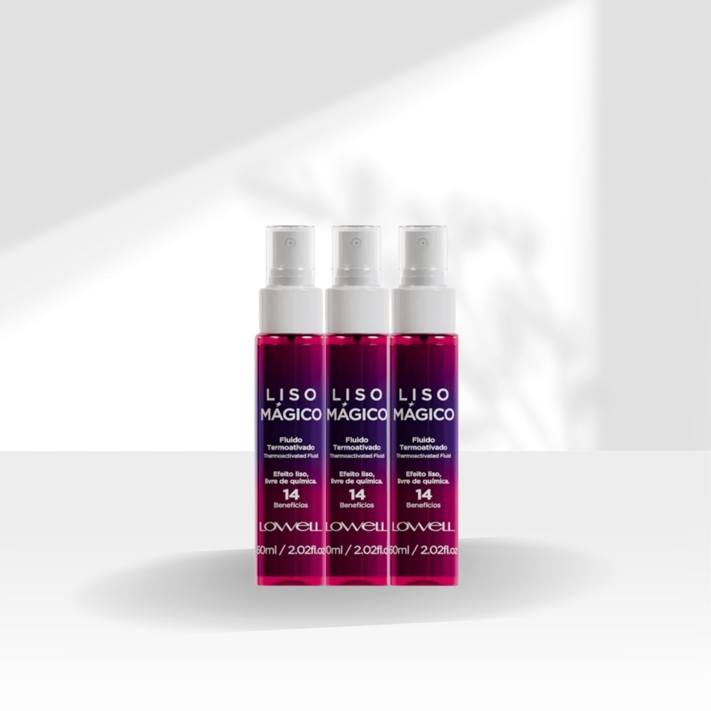 Kit Lowell Liso Magico 3 Efeito Fluido Termoativado 60 ml
