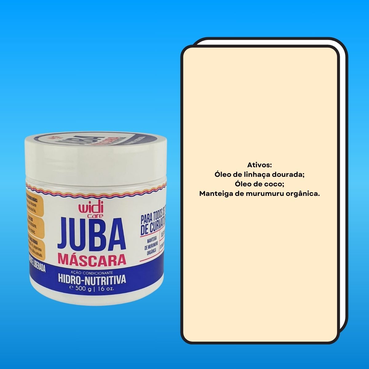 Máscara Widi Care Juba Hidro-Nutritiva 500 g