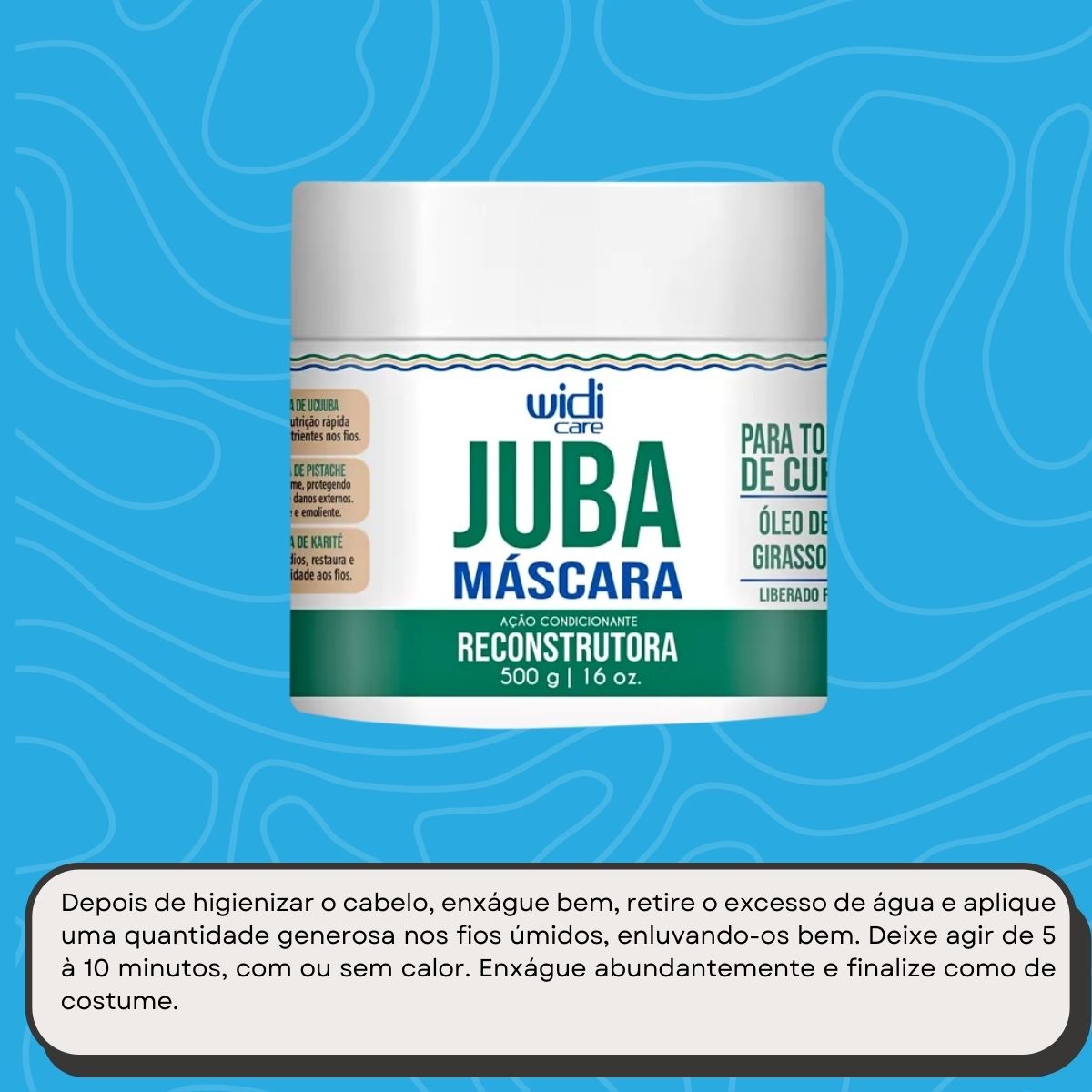 Máscara Widi Care Juba Reconstrutura 500 g
