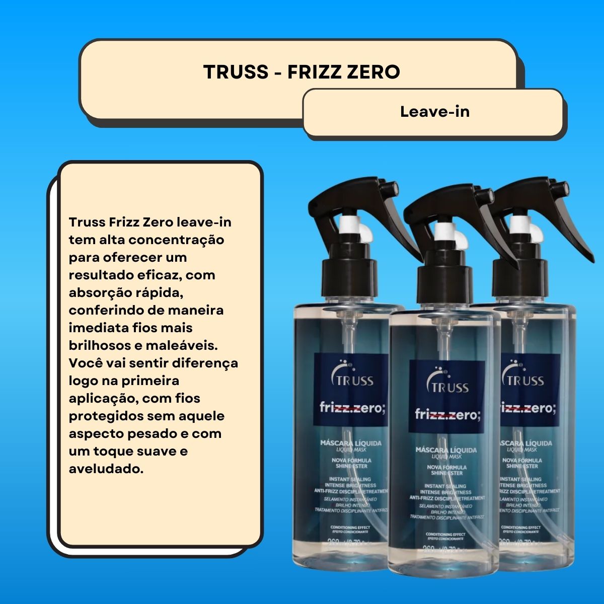 Kit Truss Frizz Zero 3 Leave-In 260 ml