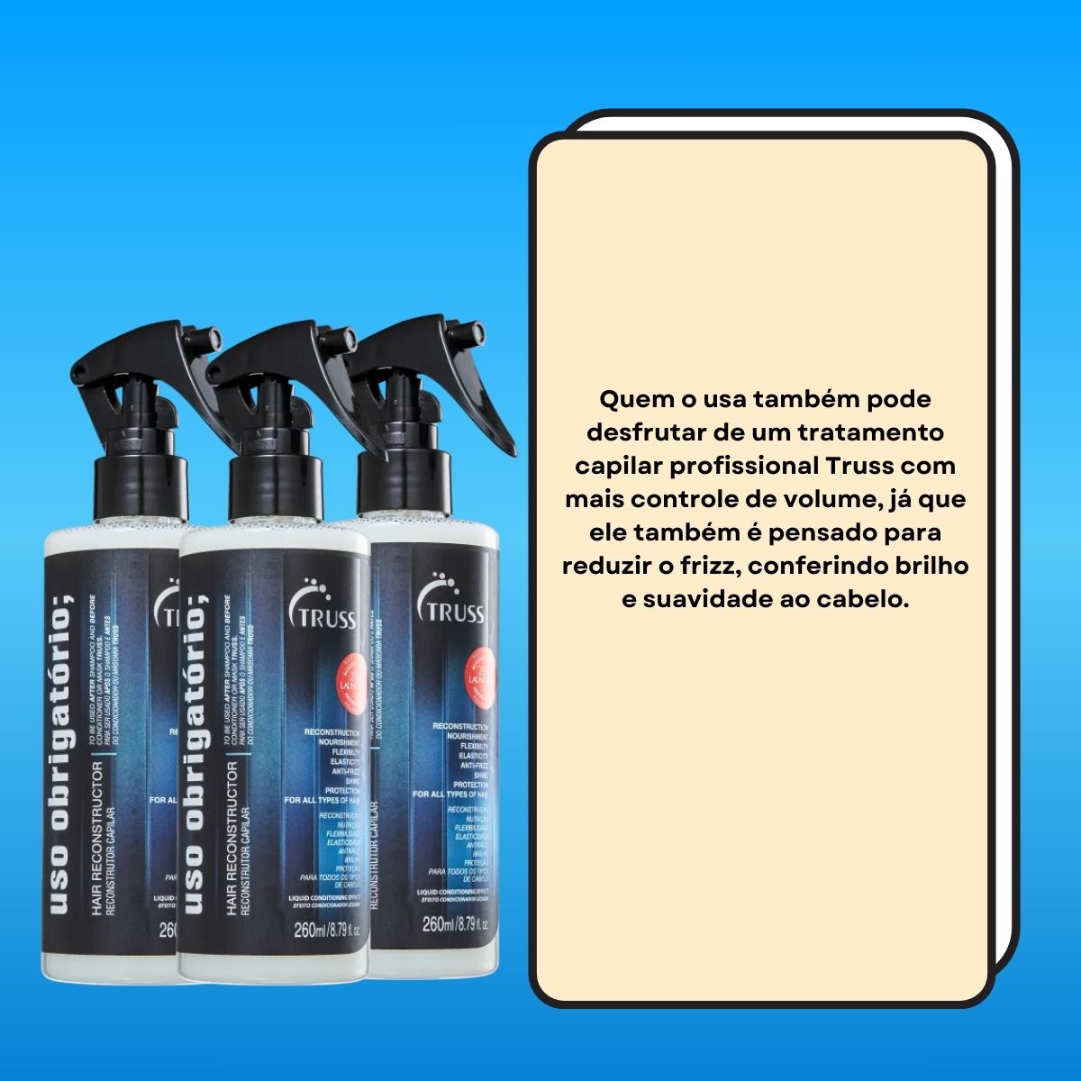 Kit Truss 3 Uso Obrigatório Tratamento Reconstrutor 260 ml