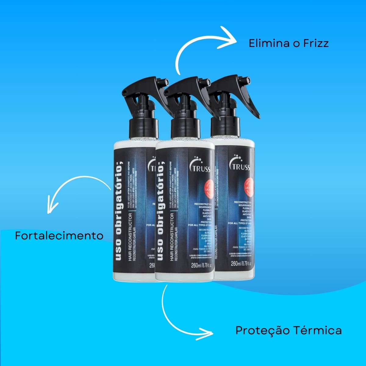 Kit Truss 3 Uso Obrigatório Tratamento Reconstrutor 260 ml