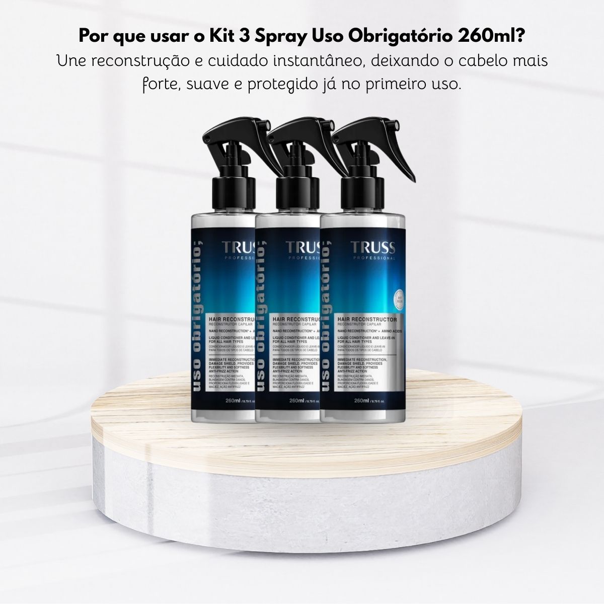 Kit Truss 3 Uso Obrigatório Tratamento Reconstrutor 260 ml