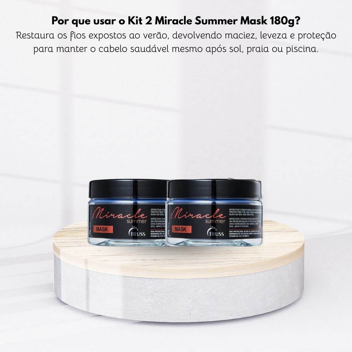 Kit Truss Miracle Summer 2 Máscara Capilar 180 g