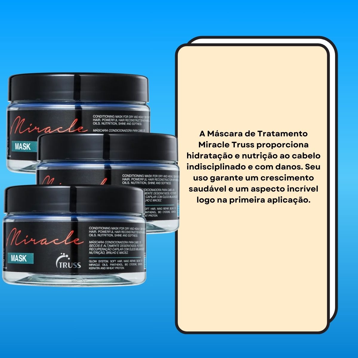 Kit Truss Miracle 3 Máscara Capilar 180 g