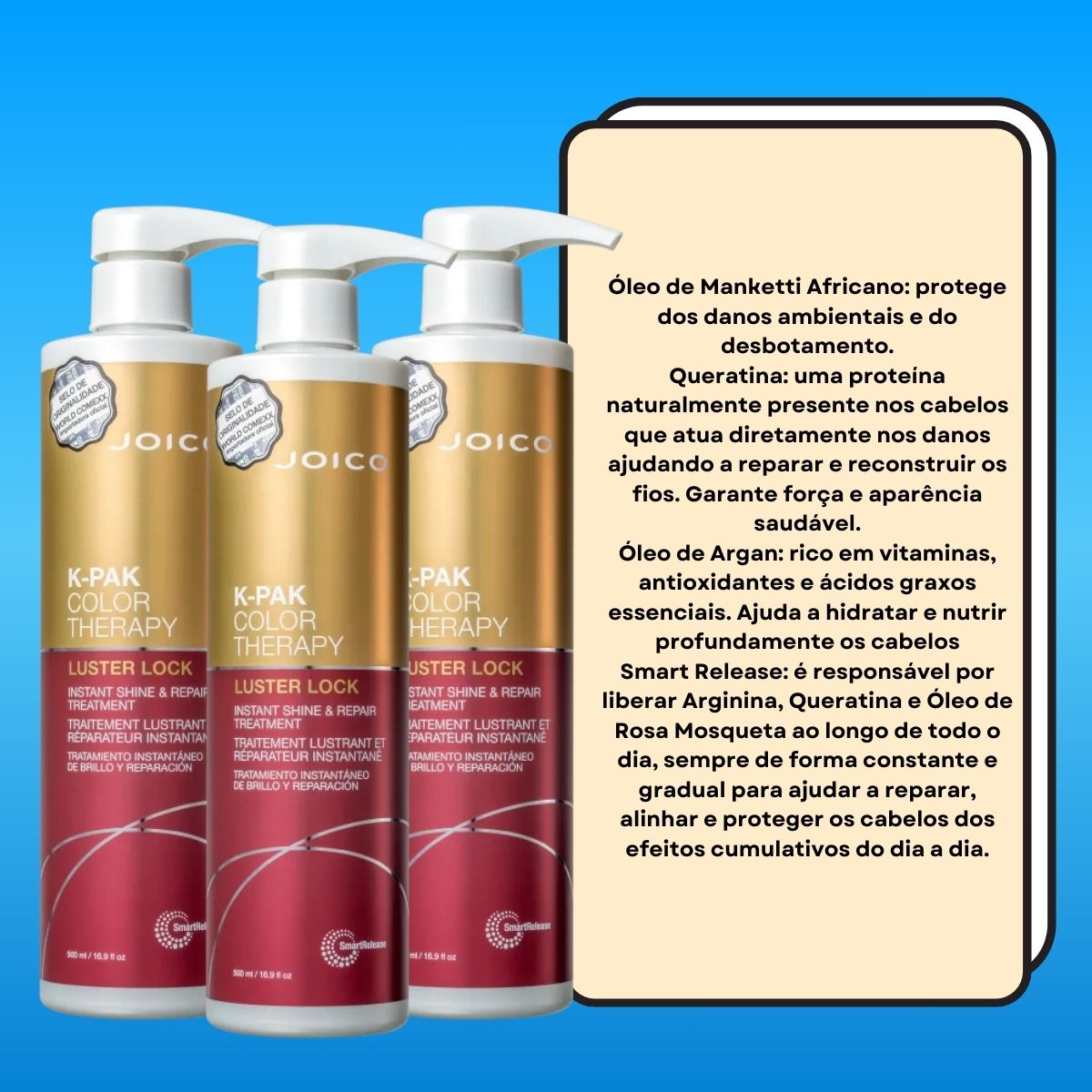 Kit Joico K-PAK Color Therapy Luster Lock 3 Máscara 500 ml