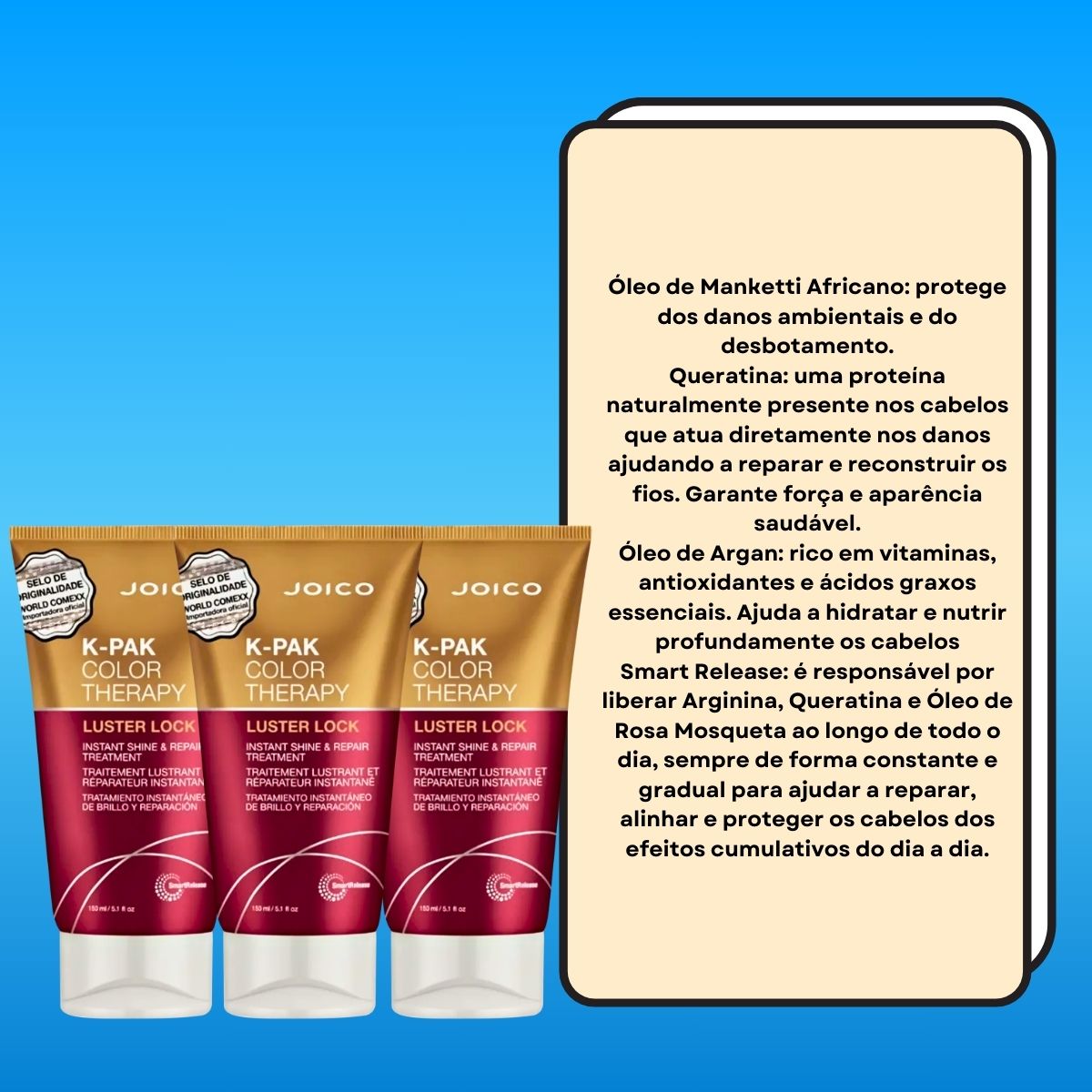 Kit Joico K-PAK Color Therapy Luster Lock 3 Máscara 150 ml