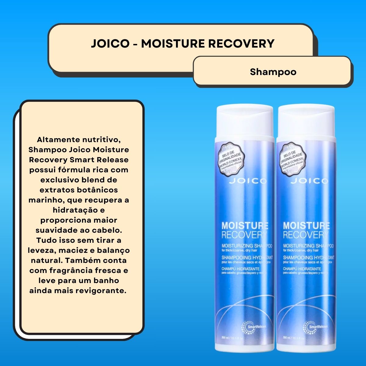 Kit Joico Moisture Recovery Smart Release 2 Shampoo 300 ml