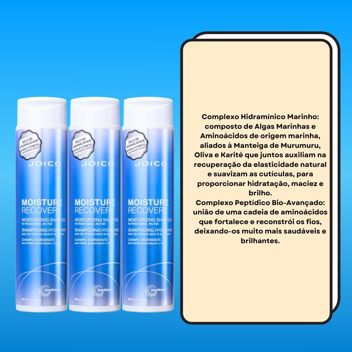 Kit Joico Moisture Recovery Smart Release 3 Shampoo 300 ml