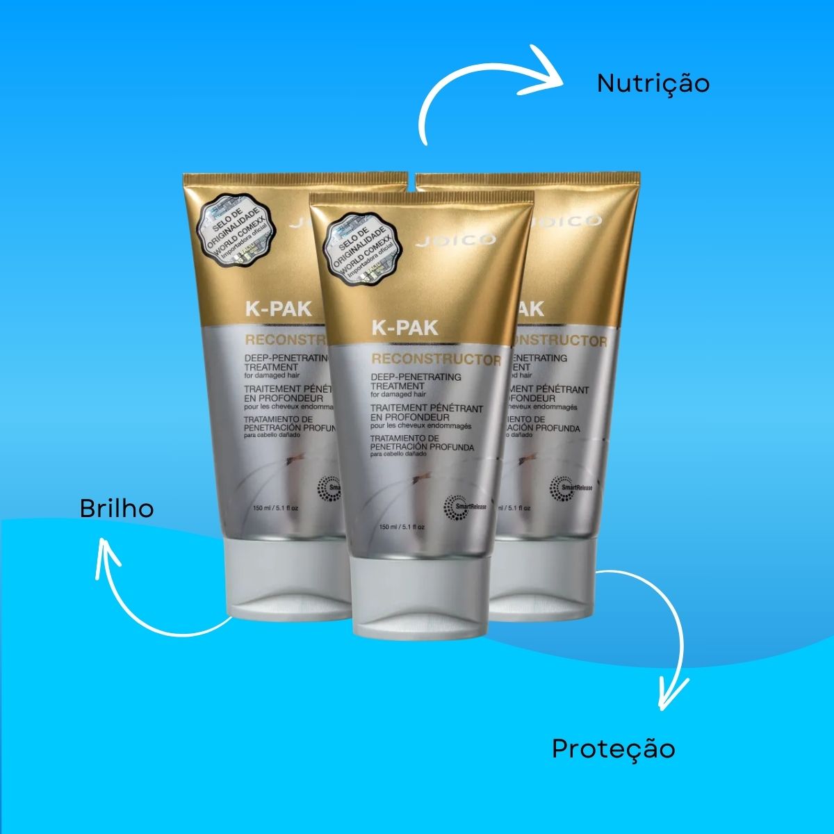 Kit Joico K-PAK Deep Penetrating 3 Máscara 150 ml