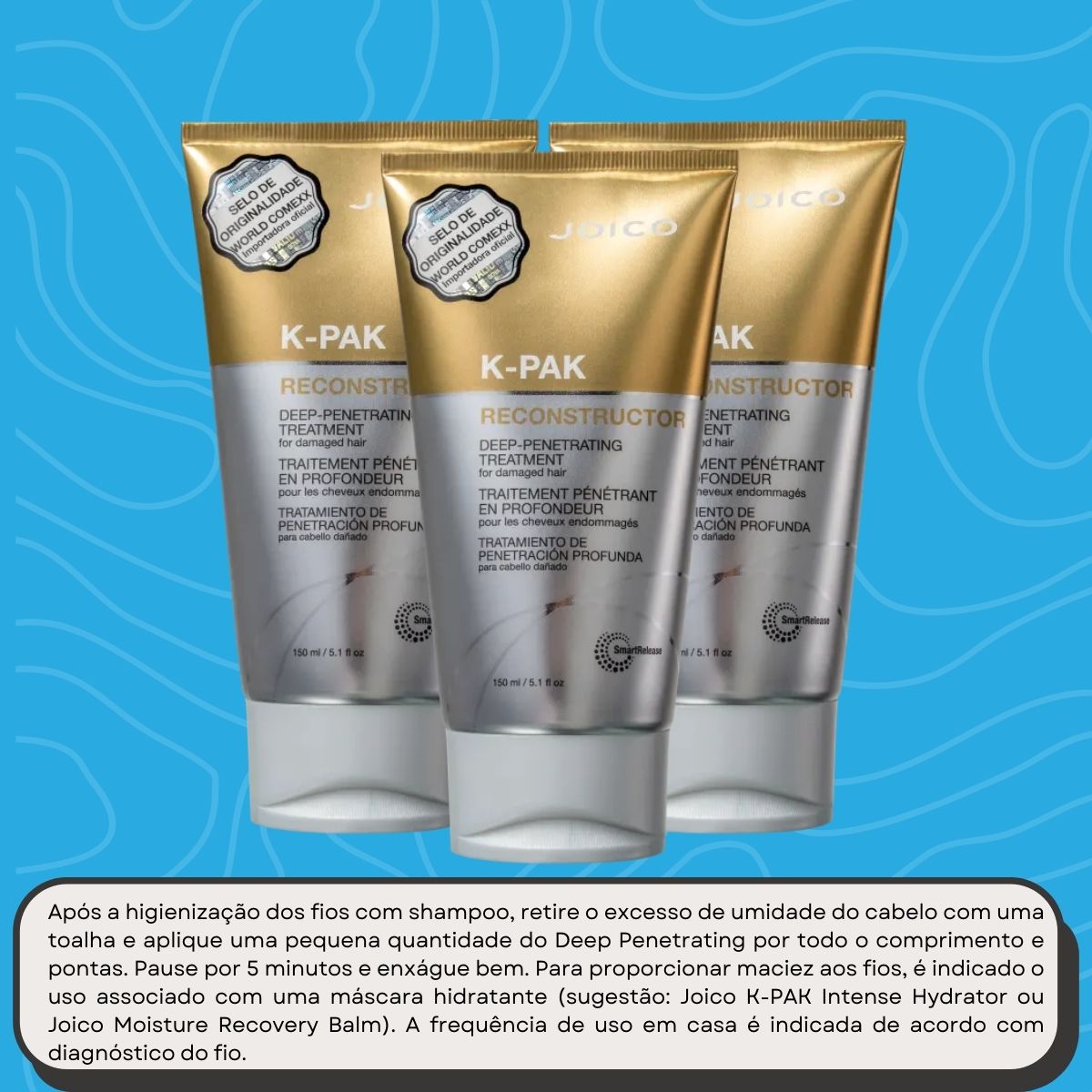 Kit Joico K-PAK Deep Penetrating 3 Máscara 150 ml