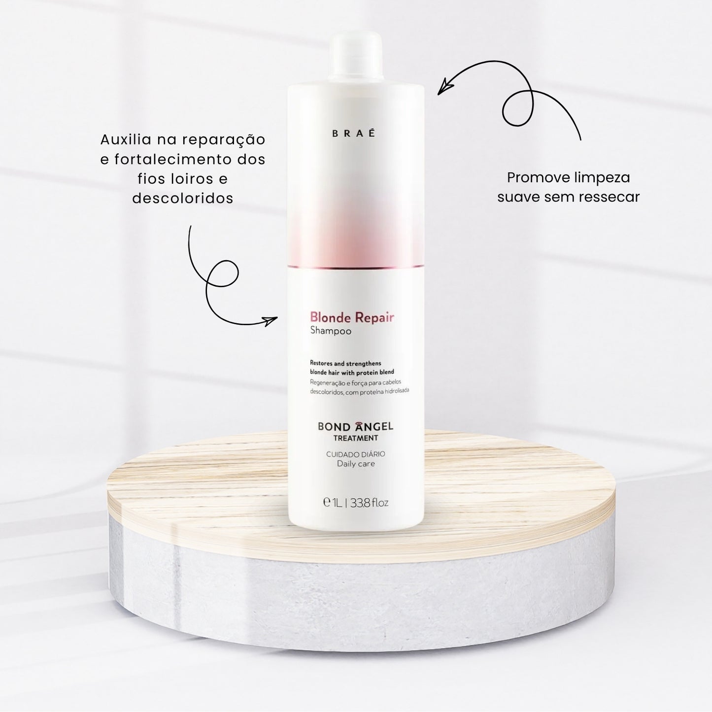 Kit Braé Blonde Repair Bond Angel Shampoo Condicionador 1 Litro