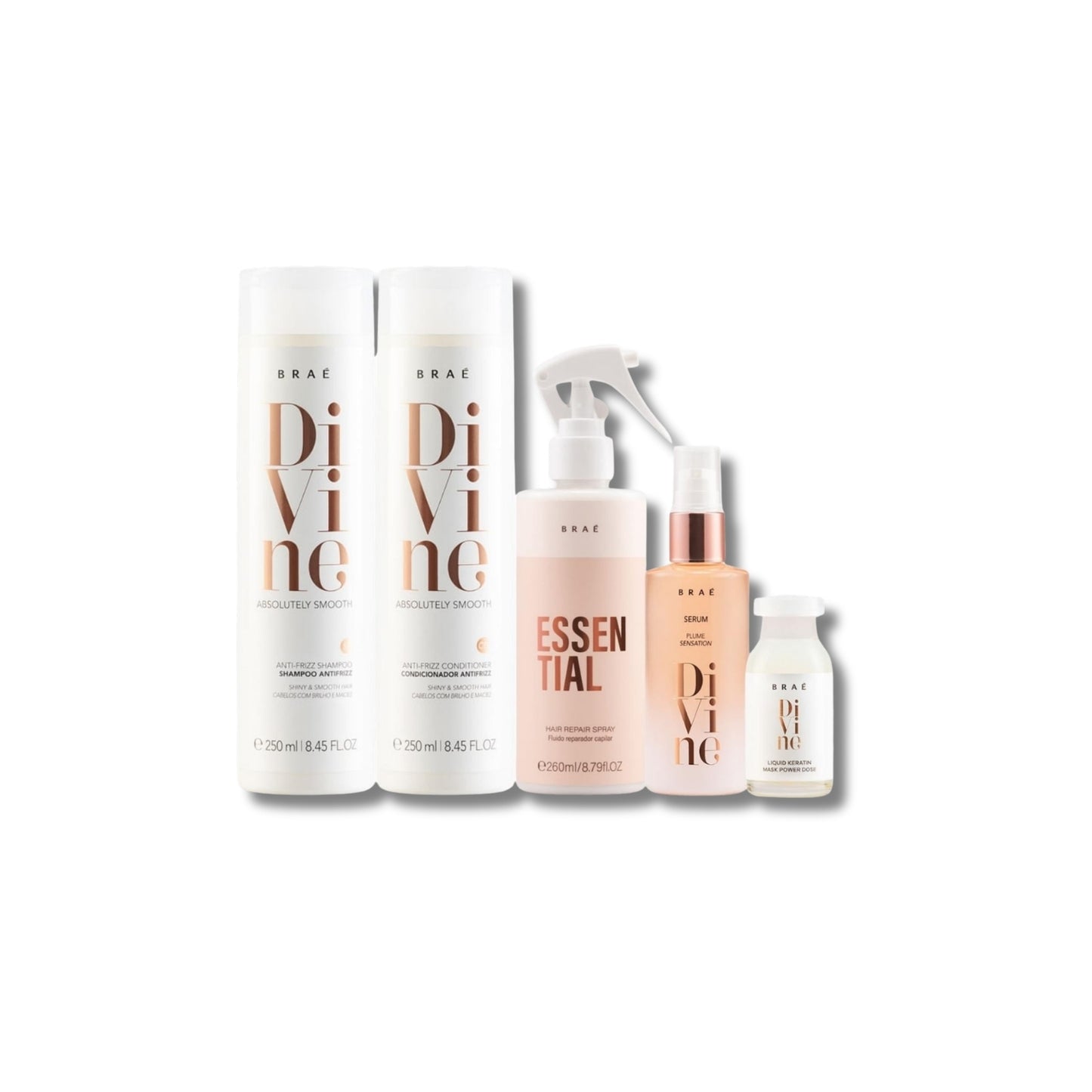 Kit Braé Divine Essential Tratamento 5 Produtos