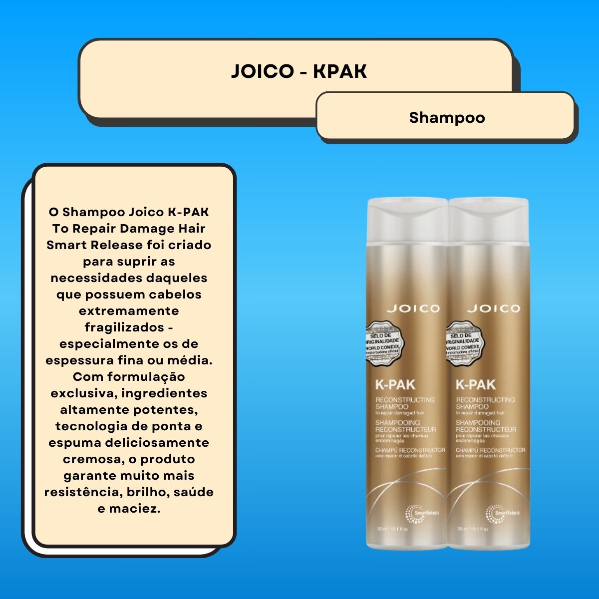 Kit Joico K-PAK 2 Shampoo 300 ml