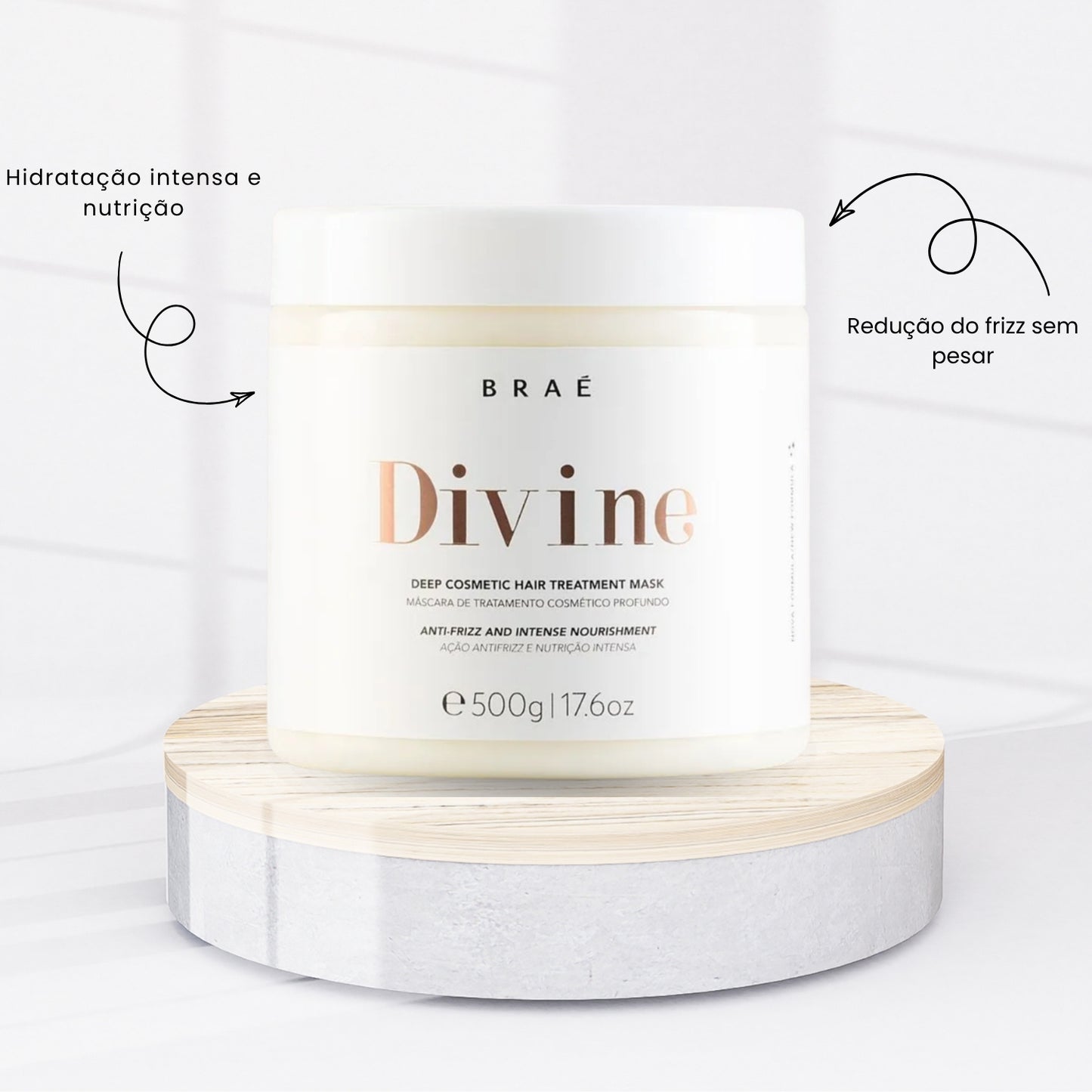 Kit Braé Divine Shampoo e Condicionador 1 Litro + Máscara 500 g
