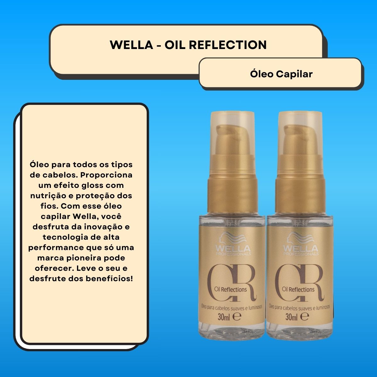 Kit Wella Oil Reflections 2 Oleo Capilar 30 ml