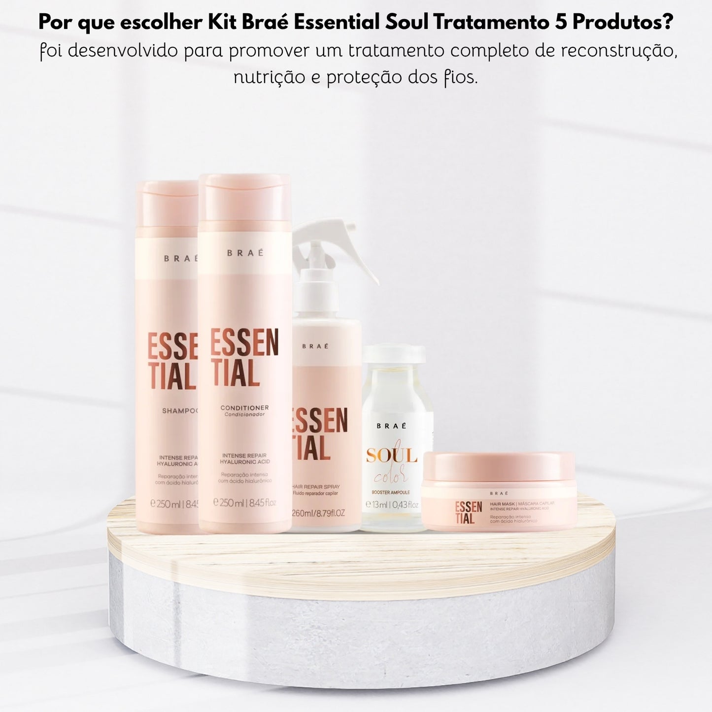 Kit Braé Essential Soul Tratamento 5 Produtos
