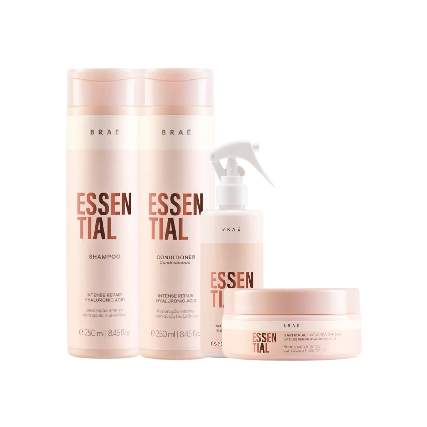 Kit Braé Essential Tratamento Capilar 4 Produtos