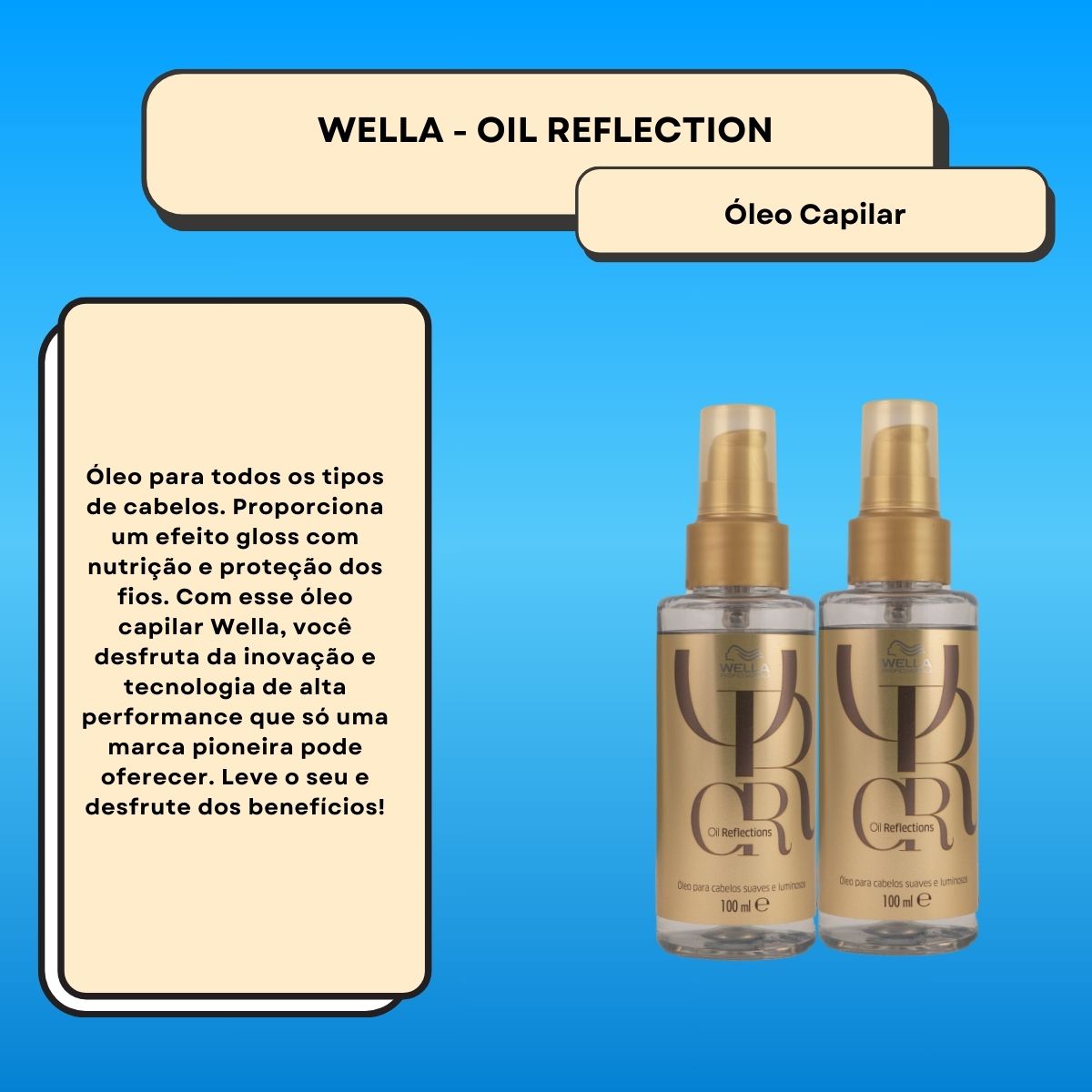 Kit Wella Oil Reflections 2 Oleo Capilar 100 ml