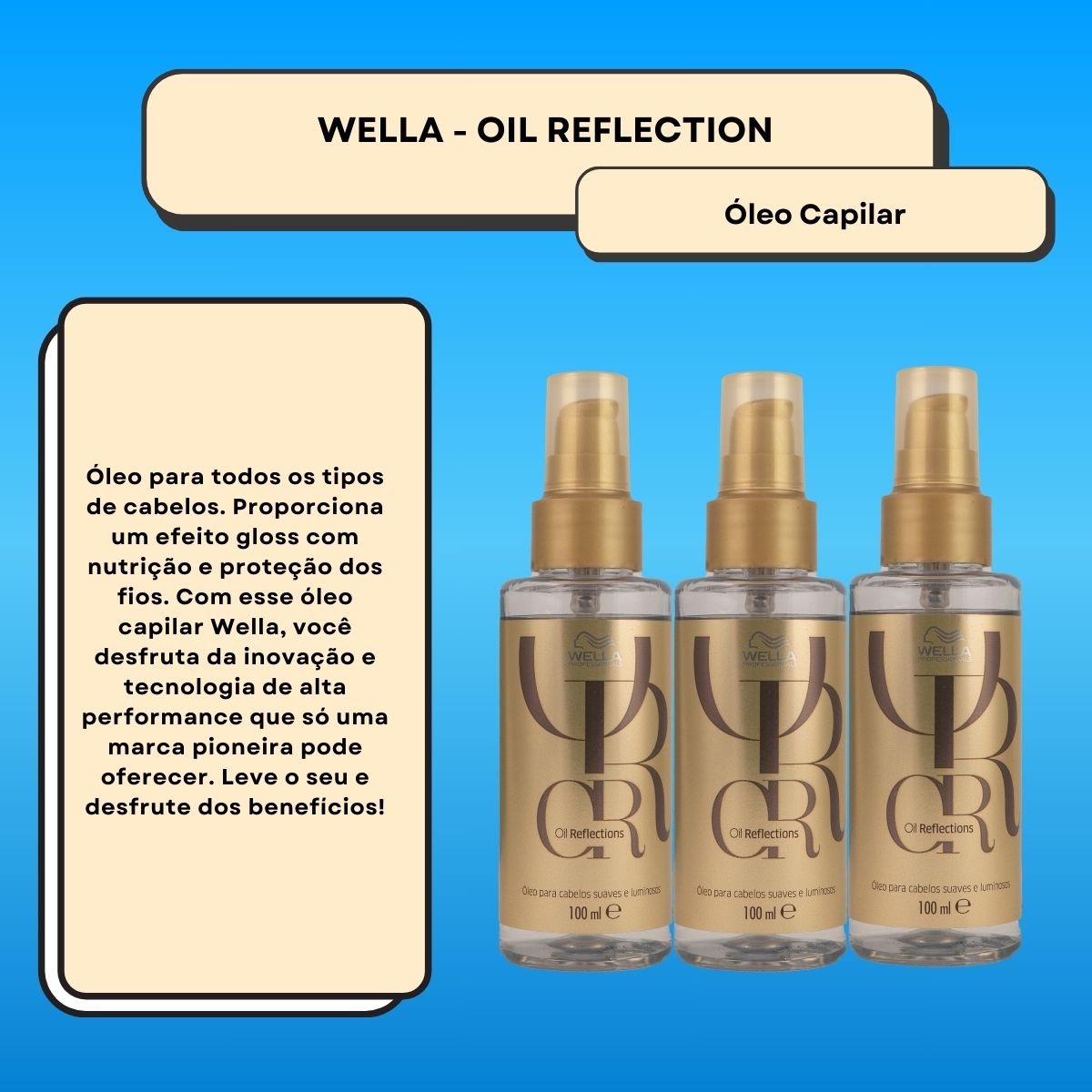Kit Wella Oil Reflections 3 Oleo Capilar 100 ml