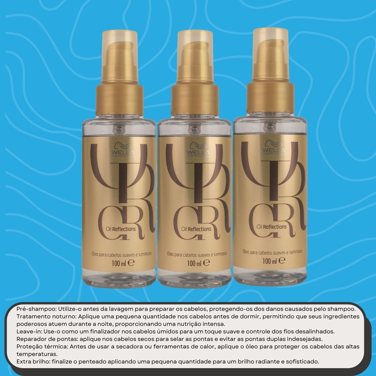 Kit Wella Oil Reflections 3 Oleo Capilar 100 ml