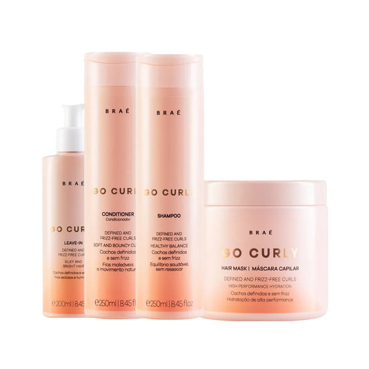 Kit Braé Go Curly Tratamento Capilar 4 Produtos