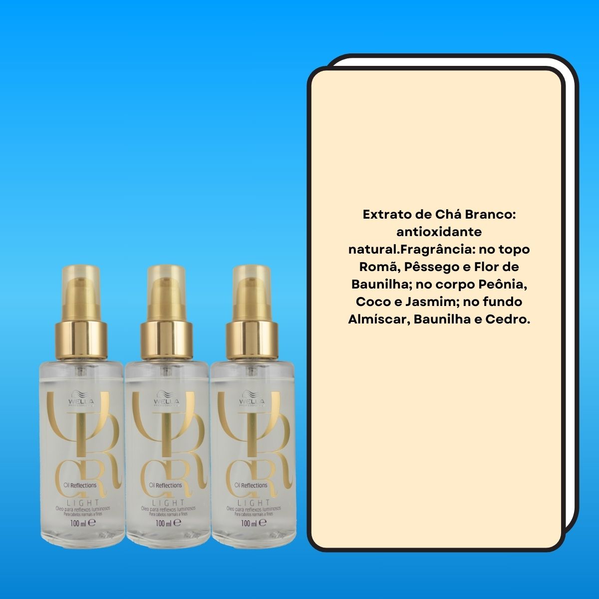 Kit Wella Oil Reflections Light 3 Oleo 100 ml