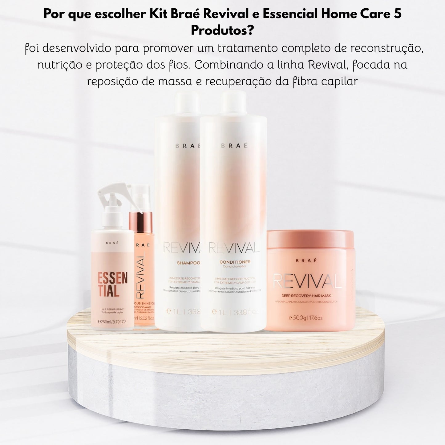 Kit Braé Revival e Essencial Home Care 5 Produtos