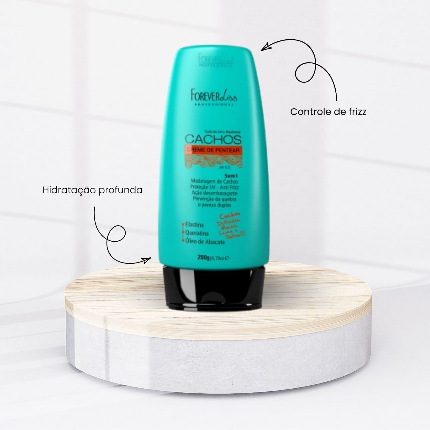 Leave-in Forever Liss Cachos 5 em 1 para Cabelo Cacheado 200 g